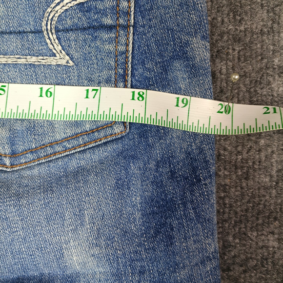 American Eagle Cut Off Denim Shorts Women Size 8 Distressed Tomgirl Button Fly - Picture 9 of 11